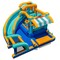 Multi-Colored Ice Cream Themed Inflatable Bounce House with Water Slide, Jumping Area, Climbing Wall, Splash Pool, Basketball & Football Games – Outdoor Kids Water Slide Playhouse for Ages 3-12